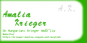 amalia krieger business card